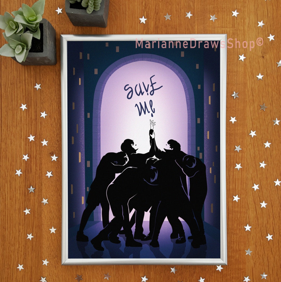Bts Fake Love Poster // Bts Kpop Print // A4 Poster Print / - Etsy