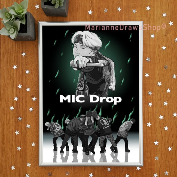 Bts Mic Drop Poster // Bts A4 Print / -  Hong Kong