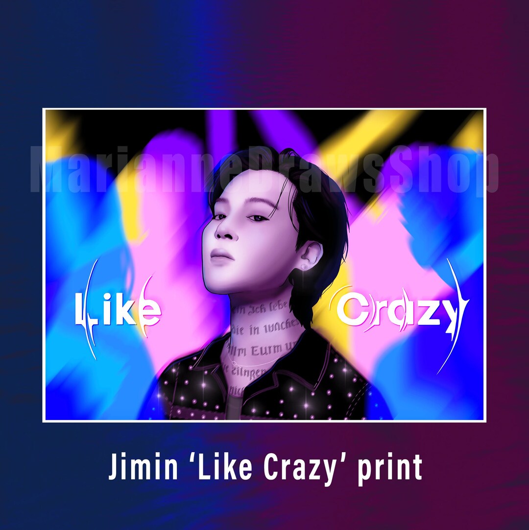 Jimin FACE Like Crazy A4 Print Etsy