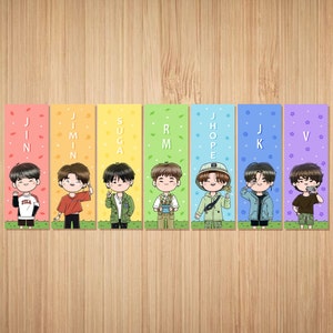 bts bookmarks / rm / jin / suga / jhope / jimin / v / jk