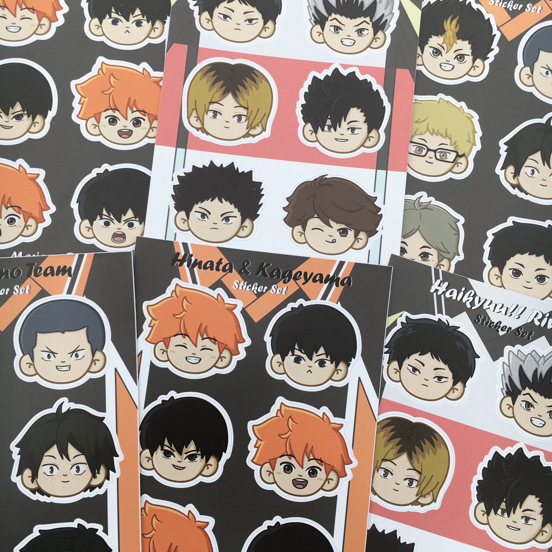 haikyuu sticker set haikyu stickers karasuno nekoma aoba etsy
