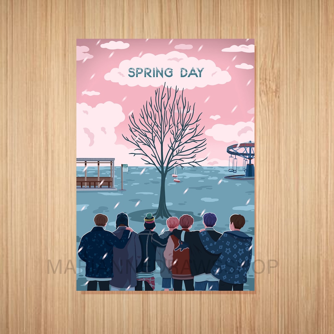 Bts Spring Day Print (A4) - Etsy