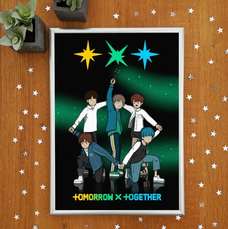 TXT Runaway poster // TXT Kpop print // Tomorrow X Together // | Etsy