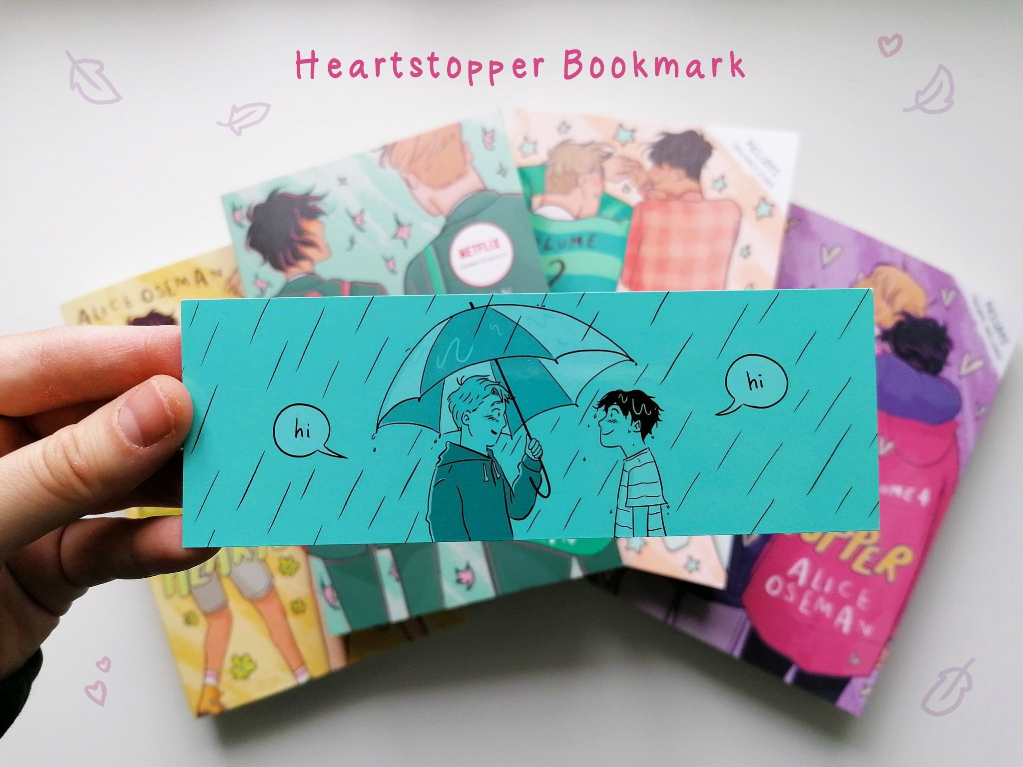 Nick and Charlie heartstopper Paper Laminated or Magnetic Bookmark