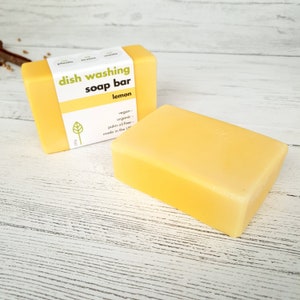 Vegan Dish Washing Soap Bar - Lemon
