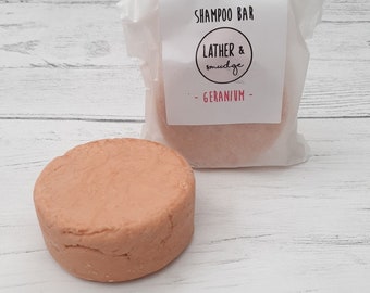 Geranium Solid Shampoo Bar - PH Balanced