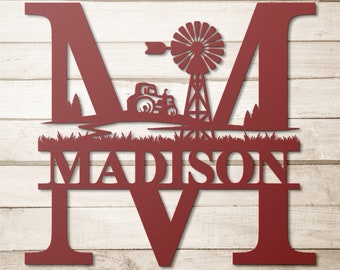 Custom Farm Sign, Personalized Family Name Sign, Last Name Metal Sign