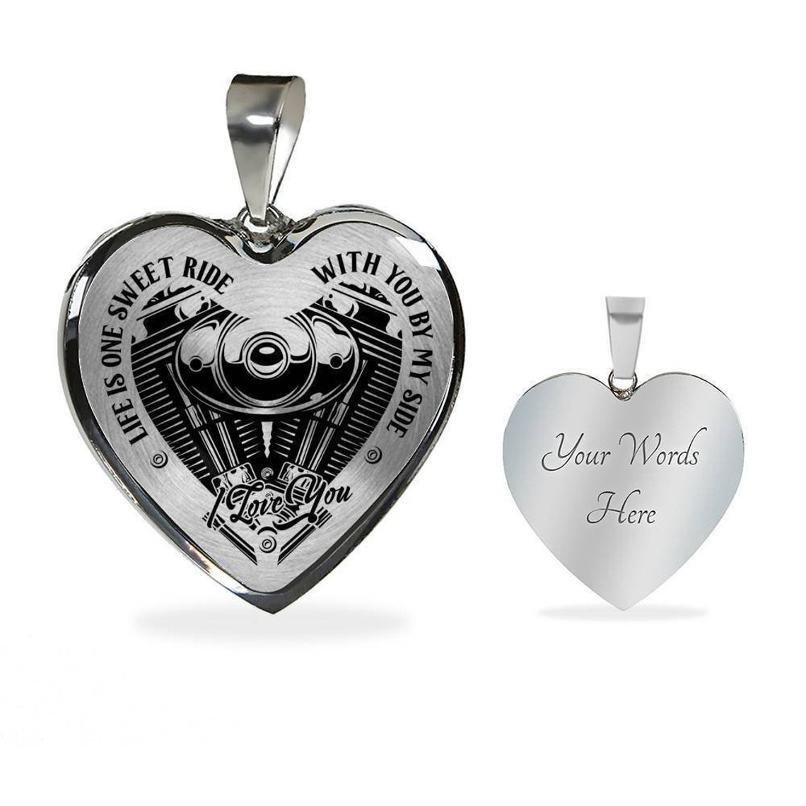 Couple Picture Keychain Personalized Custom Biker Couple Poster/Canvas, Gift Idea For Biker Couple Rider Couple Life Is One Sweet Ride With A Smokin Hot Bride Good Gifts For Couples