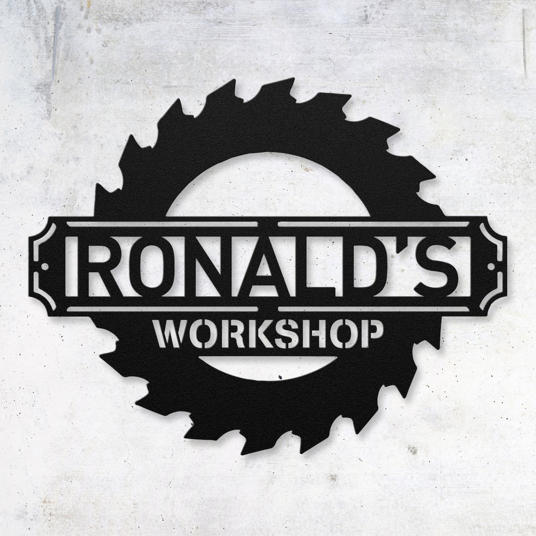 Personalized Name Sign, Custom Saw Blade Metal Sign