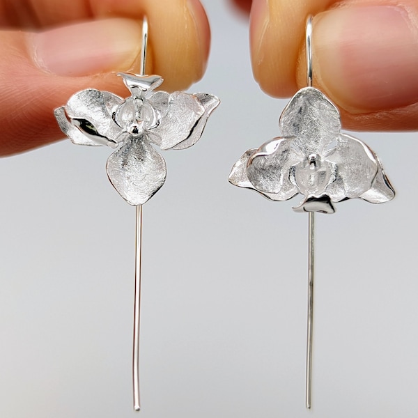 Orchid Bloom Silver Earrings main image 1