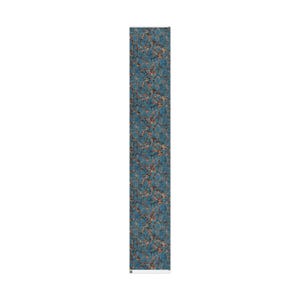 Blåtryckt marmorerat presentpapper, unikt konstnärligt presentpapper, f441 av Dodin's 30x180 in