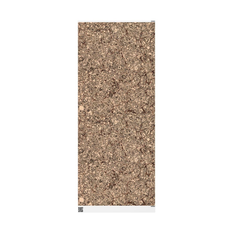 May include: A seamless pattern with a brown and beige abstract design. The pattern features a swirling, organic design that resembles a natural stone or marble.