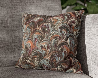 Square Pillowcase featuring Marbled Design, 4 Sizes, Cushion Cover, Unique Artistic Design d996 by Dodin&#39;s