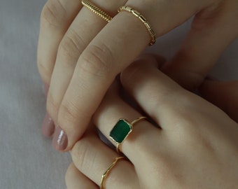 DTZH Rings Jewellery Womens Rings Austrian Alloy 1 Green Zircon Ring Material Alloy DTZH Rings Jewellery Womens Rings Austrian Alloy 1 Green Zircon Ring Material Alloy