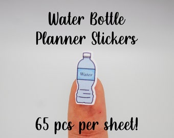 Water Bottle Planner Stickers - Fitness Planning - 65 Stickers