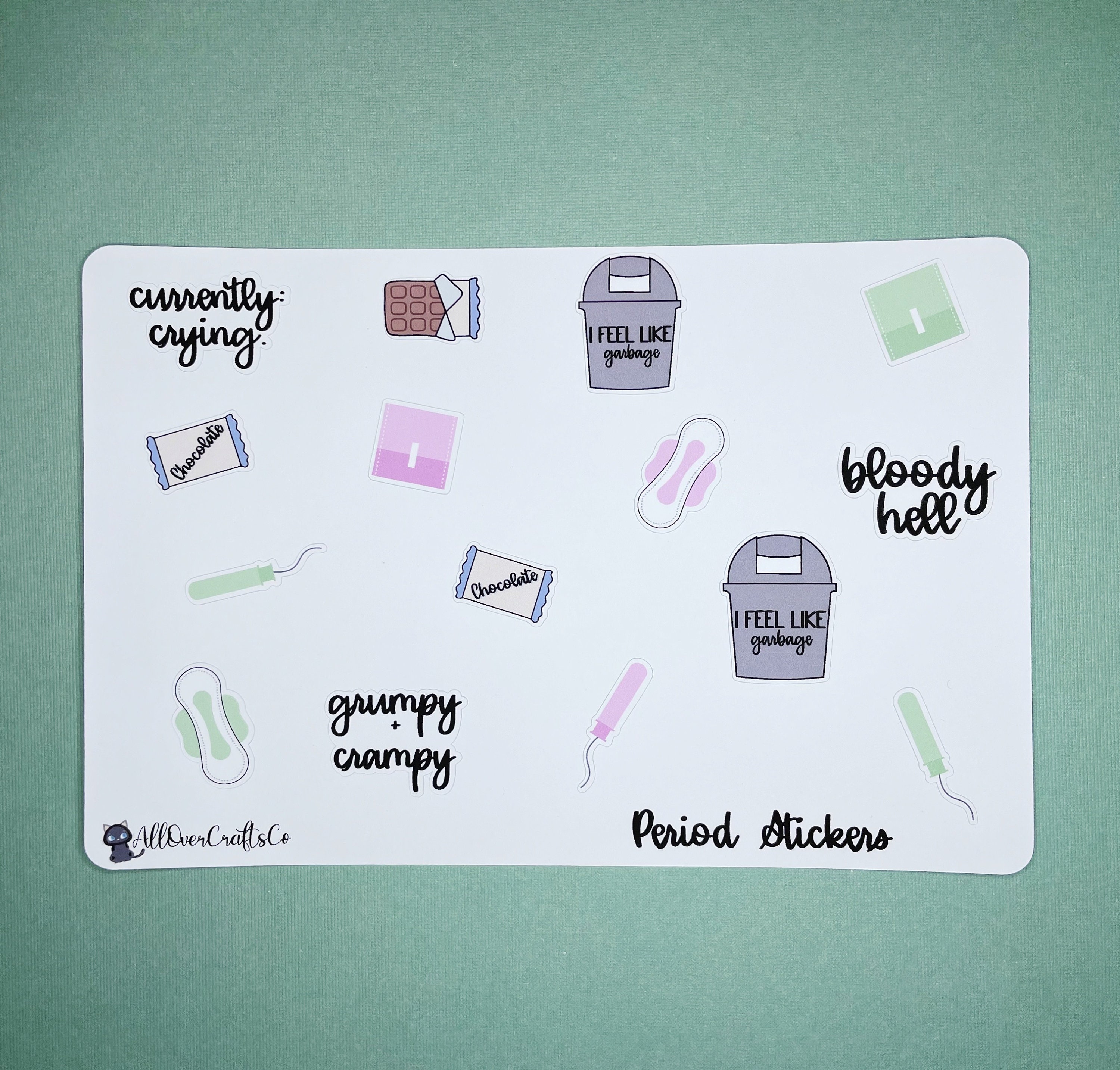 Period Planner Stickers Period Set Pads Tampons Etsy