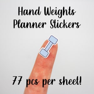 Hand Weights Planner Stickers - Fitness Planning - 77 Stickers