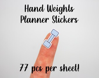 Hand Weights Planner Stickers - Fitness Planning - 77 Stickers