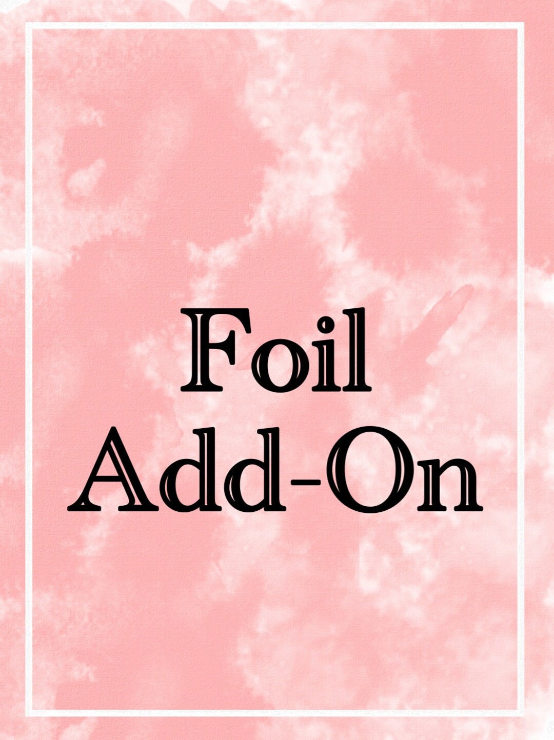 Add On Sticker Foil Add-on for Stickers - Please Read Description Before Purchasing ...