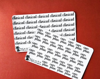 Nursing School - Clinical Stickers - Planner Stickers - Cute Nursing School Stickers - Planner Stickers for Nursing Students