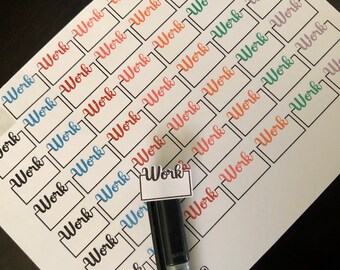 Work Stickers - Planner Stickers - Work Tracker - 49 per Sheet