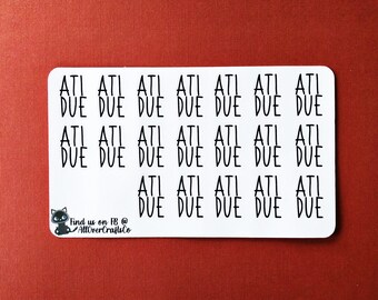 ATI DUE - Nursing School - Planner Stickers - Cute Nursing School Stickers - Planner Stickers for Nursing Students - ATI Program Stickers