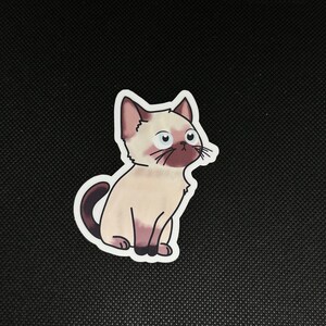 Siamese Cat - Waterproof Sticker - Perfect for Laptops, Bottles, more
