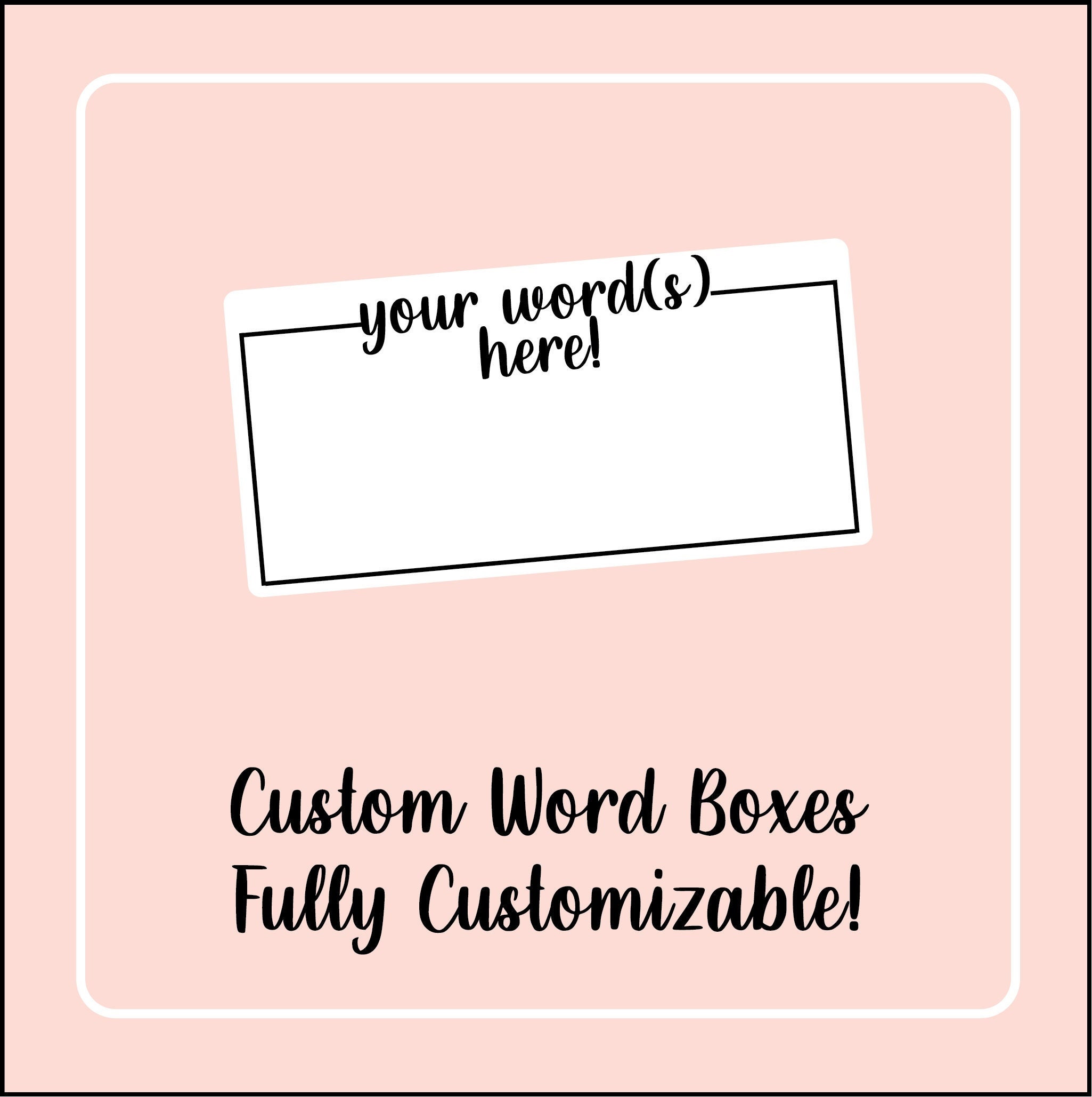 Custom Box Stickers - Custom Planner Stickers - Create your own - Custom Box Planner Stickers - PLEASE READ DESCRIPTION before purchase!