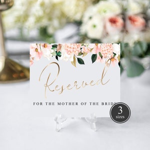 Printable Reserved Wedding Signs Reserved Table Signs | Etsy