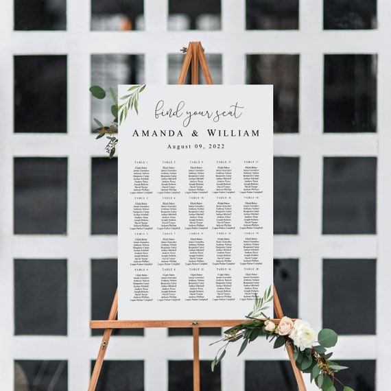 Etsy Seating Chart Board