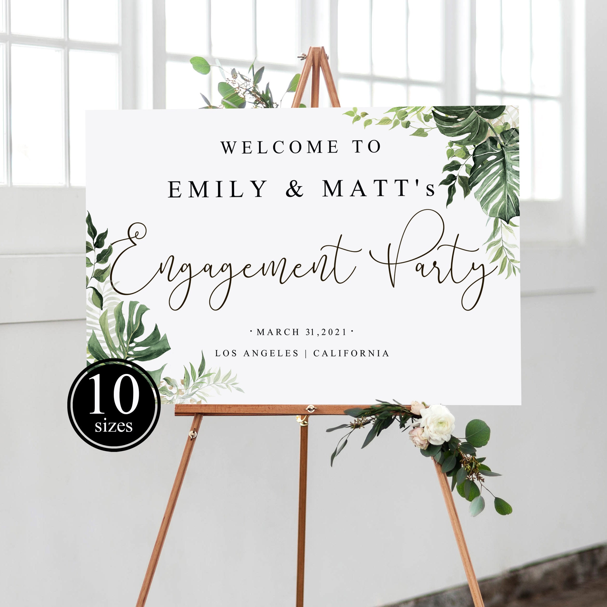 Personalised Engagement Party Sign Printable Welcome to Our | Etsy