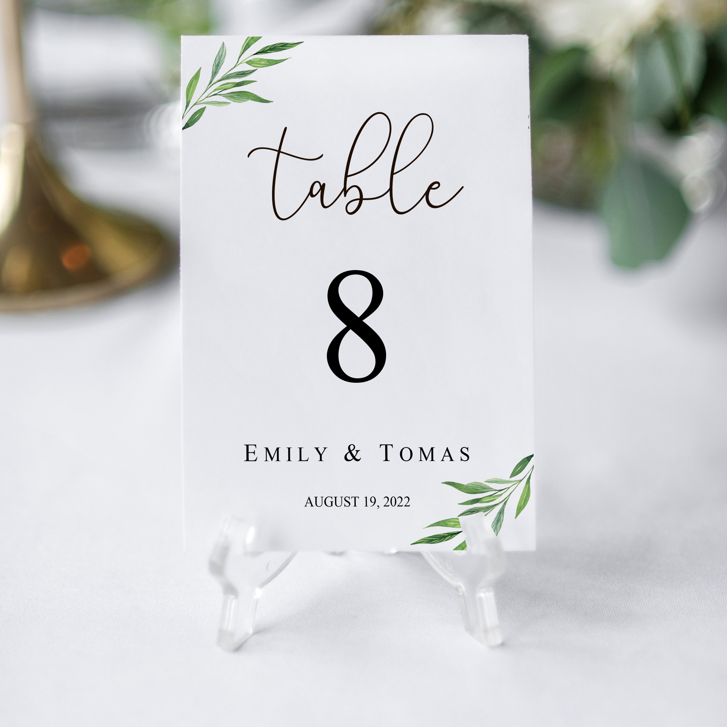 Table Numbers Personalized Table Cards Wedding Table Etsy