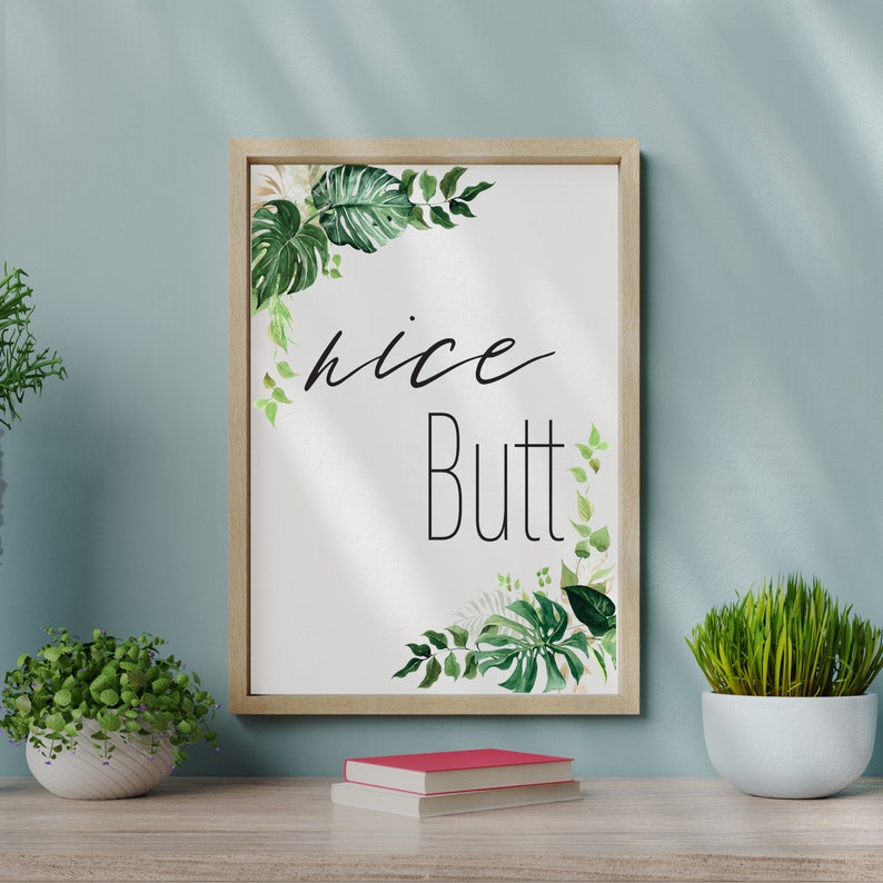 Nice Butt Bathroom Print Nice Butt Sign Toilet Paper Box | Etsy