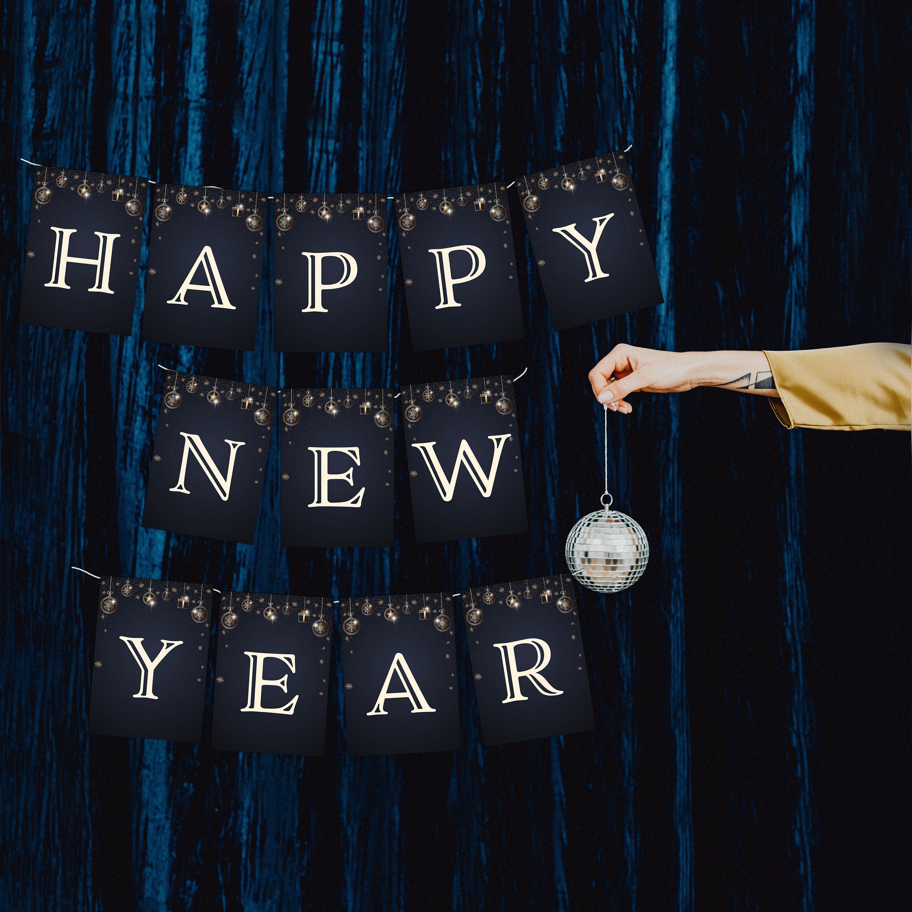 Happy New Year Banner NYE Decorations 2021 New Years Eve | Etsy