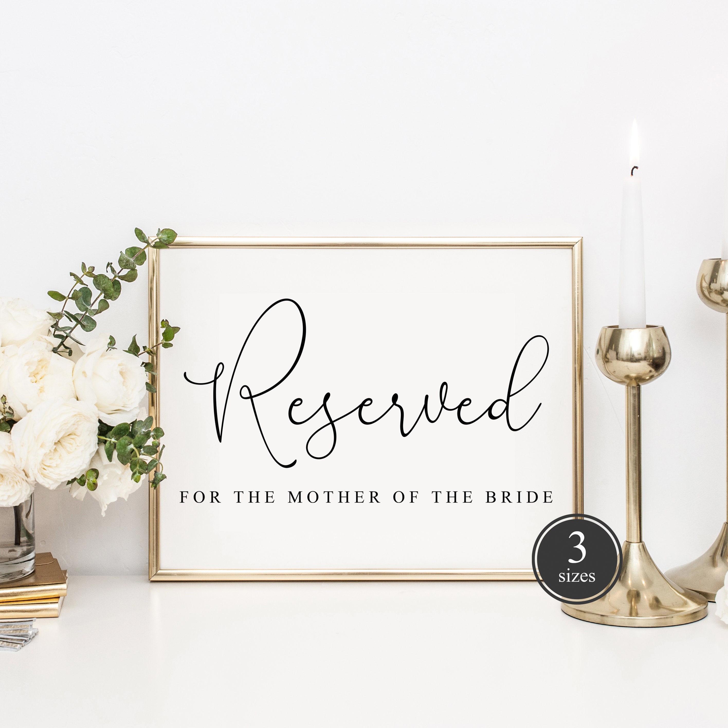 Printable Reserved Seat Sign for Wedding Reserved Sign | Etsy