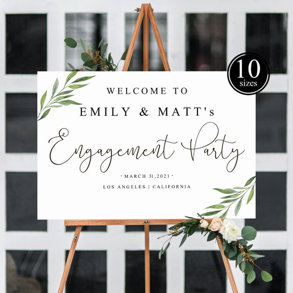 Welcome To Our Engagement Sign DIY Wedding Engagement Party Etsy Welcome to our engagement sign diy wedding engagement party etsy