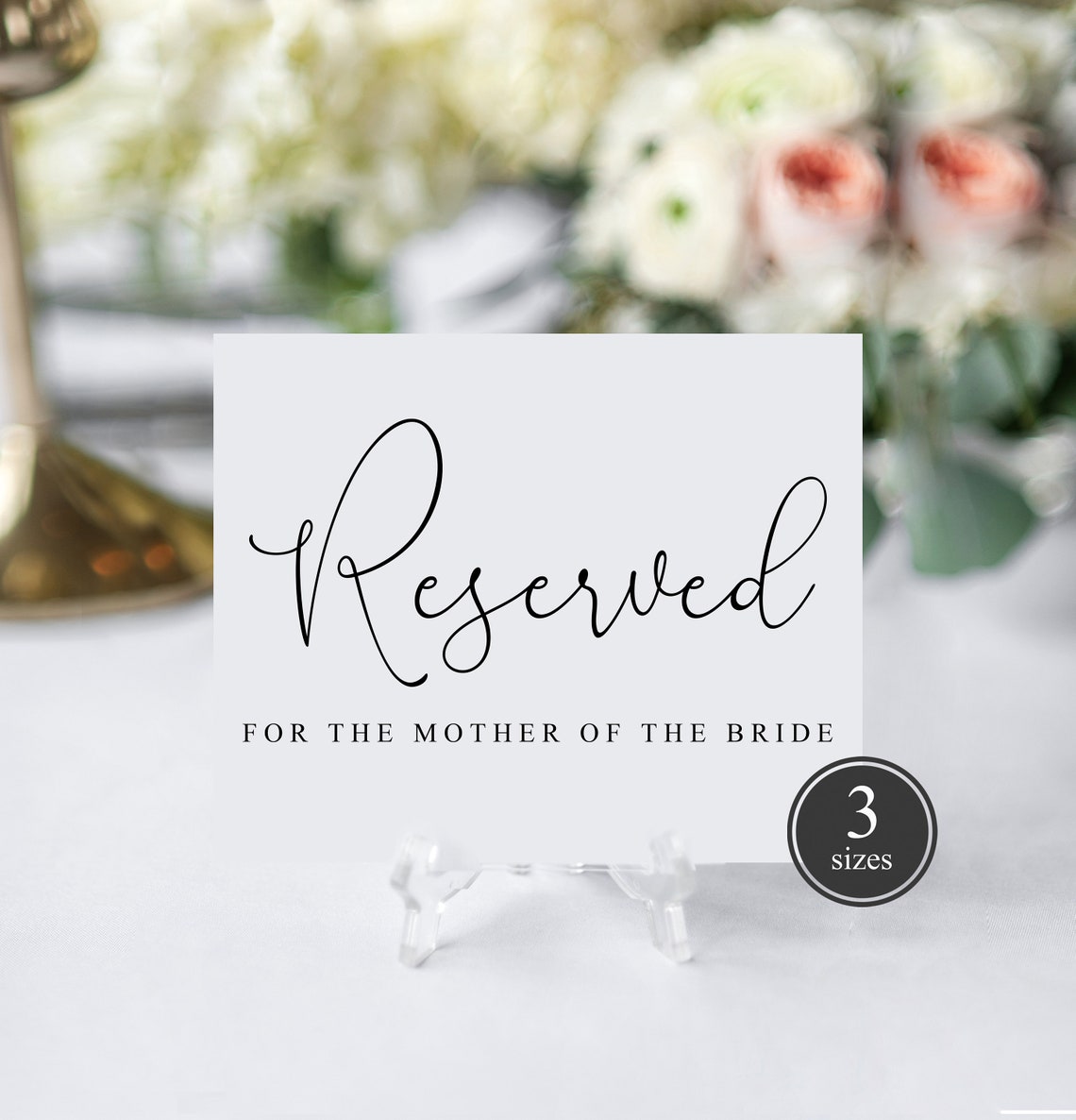 Printable Reserved Seat Sign for Wedding Reserved Sign | Etsy