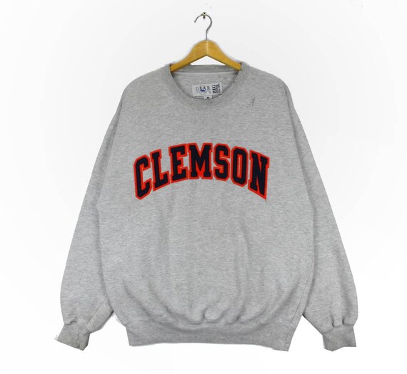 Vintage CLEMSON Embroidery Big Logo Sweatshirt