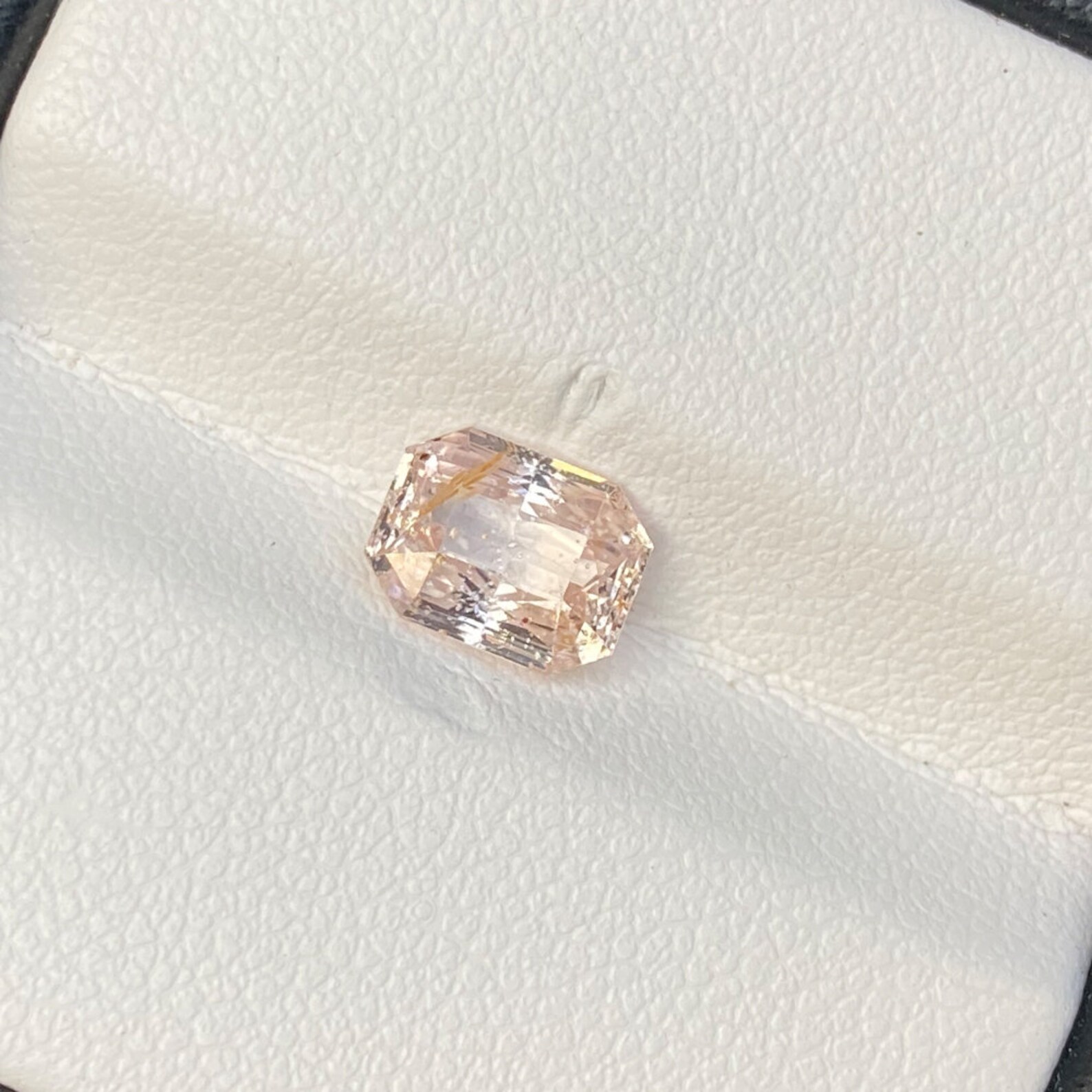 Natural Peach Sapphire 1.86 Cts Radiant Cut Loose Gemstone Etsy