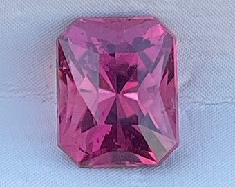 Natural Pink Tourmaline 1.20 Cts Radiant Cut Loose Gemstone Engagement Ring