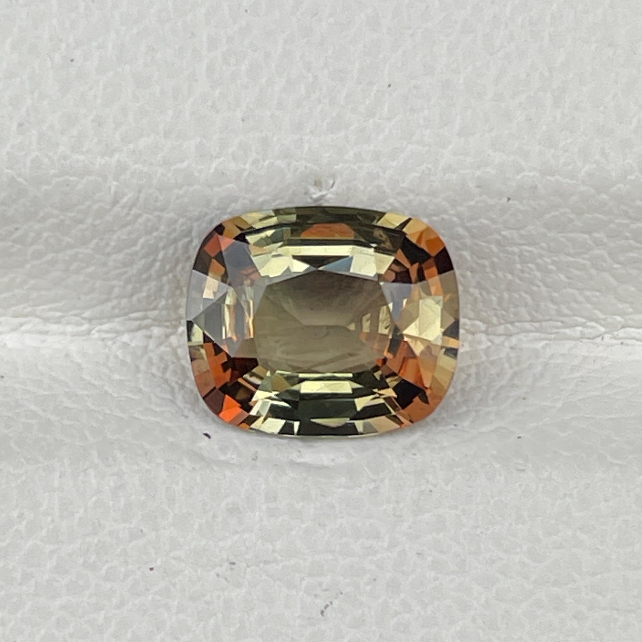 Natural Bi-Color Andalusite 1.83 Cts Cushion Cut Loose Gemstone Jewelry Ring