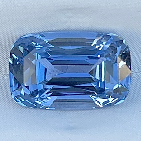 2.39 Cts Natural Ceylon Sky Blue Color Sapphire Cushion Cut Loose Gemstone