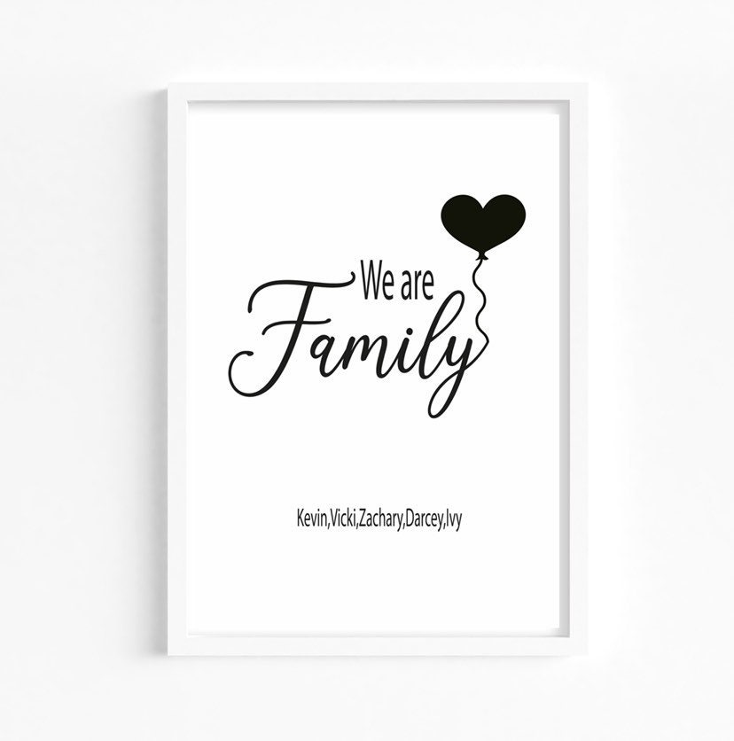 We Are Family Print - Etsy