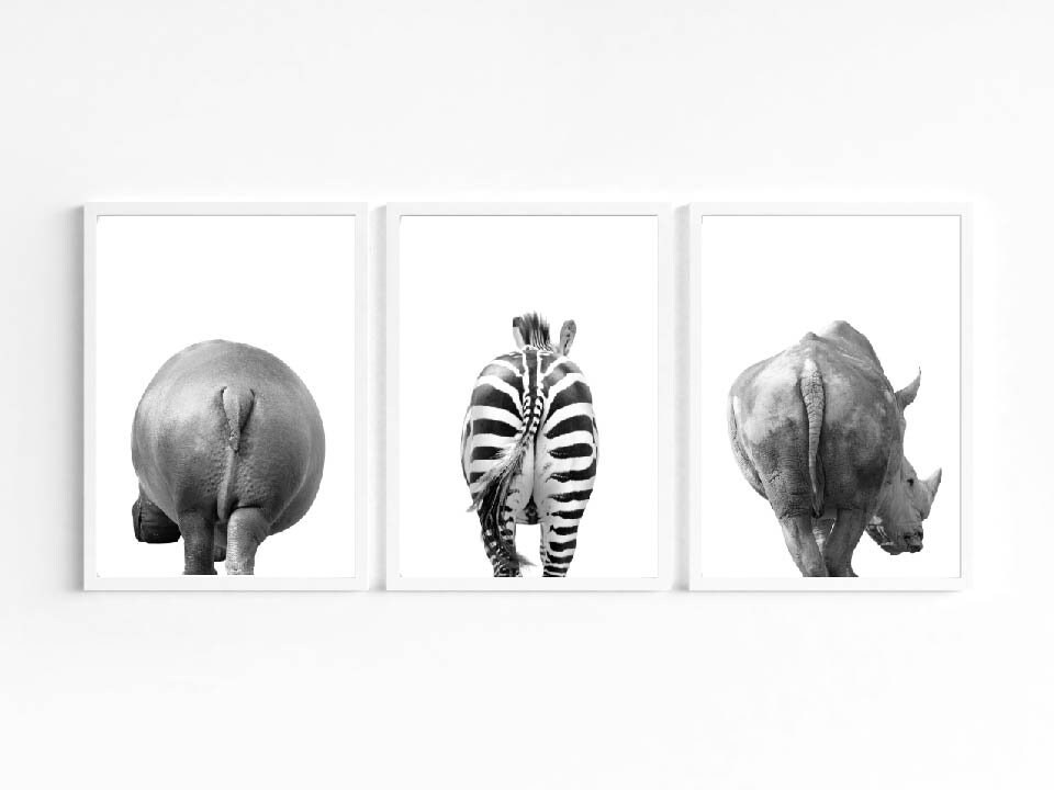 Animal Bum Prints Etsy