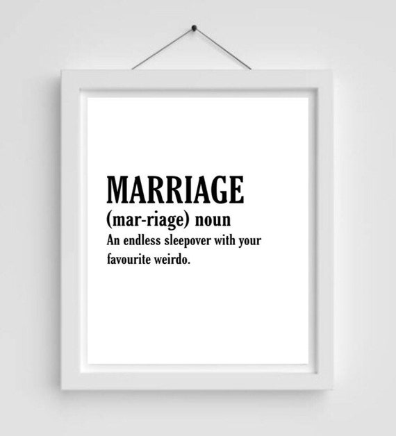 A4 Funny Wedding Quote Print Etsy