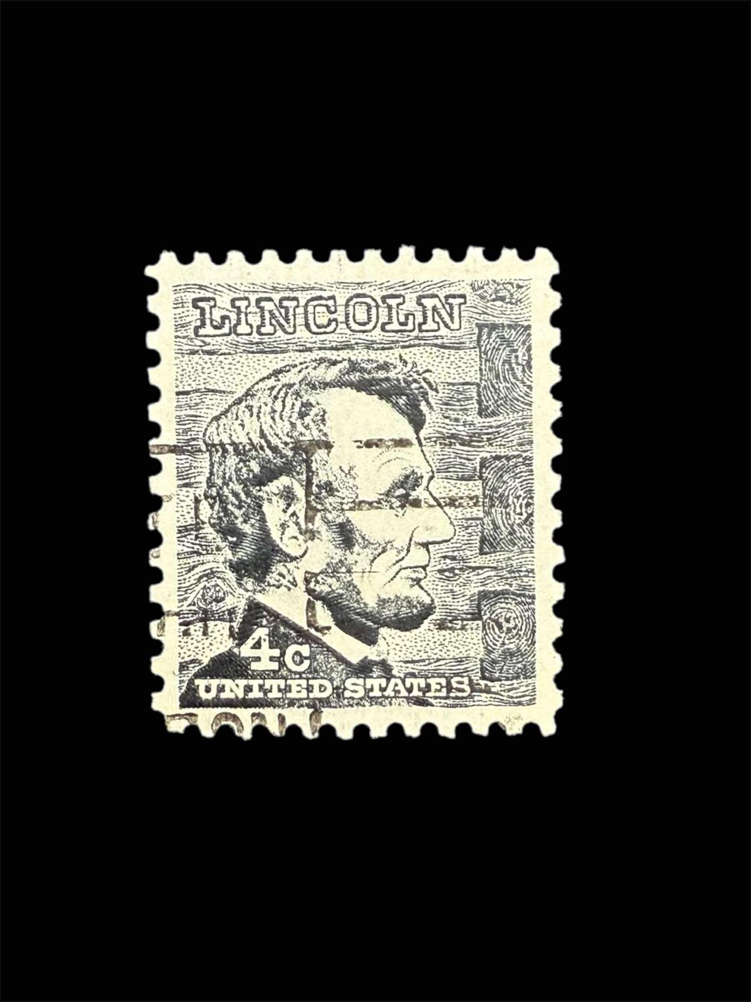 米国エイブラハム・リンカーン４セント使用済切手 Lincoln 4 cent stamp - Etsy 日本