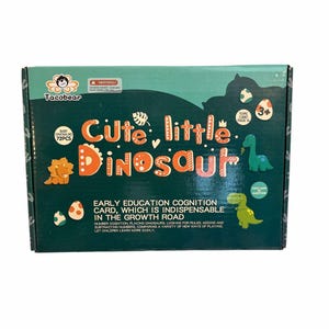 72 piezas de lindos dinosaurios pequeños, tarjeta de cognición de educación temprana para niños de 3 años en adelante