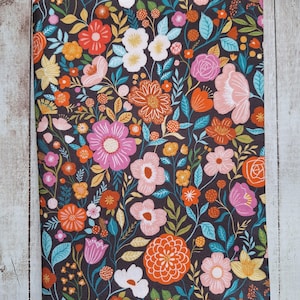 Small Flowers Fabric A5 Notebook Cover Cotton Journal Sleeve Reusable Planner Cover Book Lover Gift Stationery Student Teacher Present