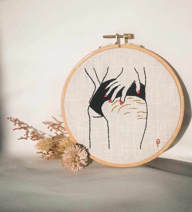 Broderie Vergetures Dorées