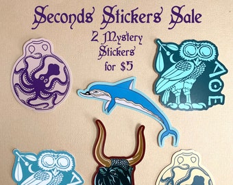 SECONDS STICKERS SALE - 2 Mystery Stickers